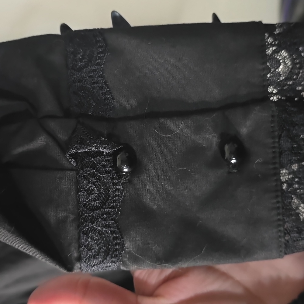 Killstar Gothic Button Down Dress With Lace Accents - Picture 5 of 9